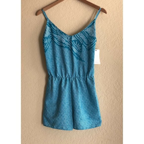 Zara Pants - Zara Women Green Printed Casual Lightweight Strappy Romper Size S